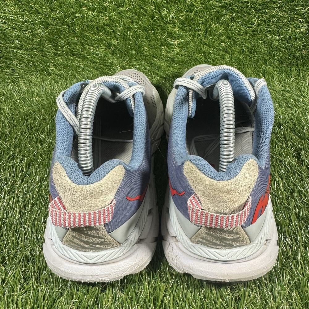 Hoka One One Clifton 6 Womens Size 9 Sneakers Shoes Blue Red Running Trainers - Picture 2 of 10